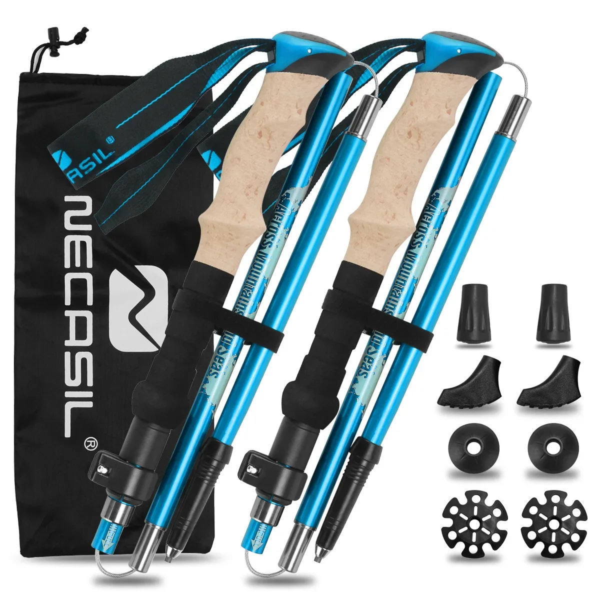 Trekking Pole Carbon - Set di 2 Bastoncini da Trekking