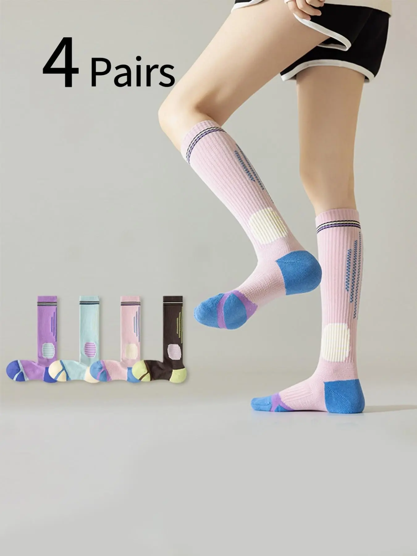 Sports Socks - 4 Paia di Calzini a Compressione