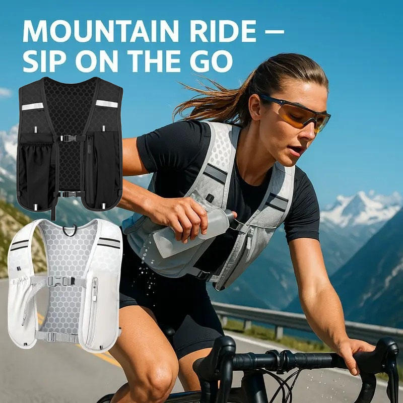 Hydration Vest - Gilet sportivo unisex, resistente all’acqua e