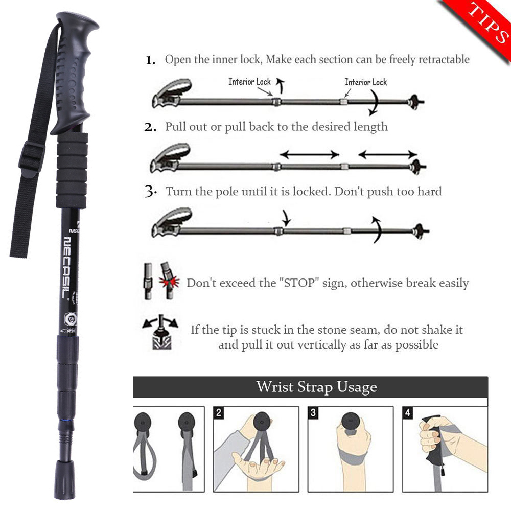 2 pezzi/lotto Bastoni da Trekk - Trekking Pole Carbon recensione e prezzo